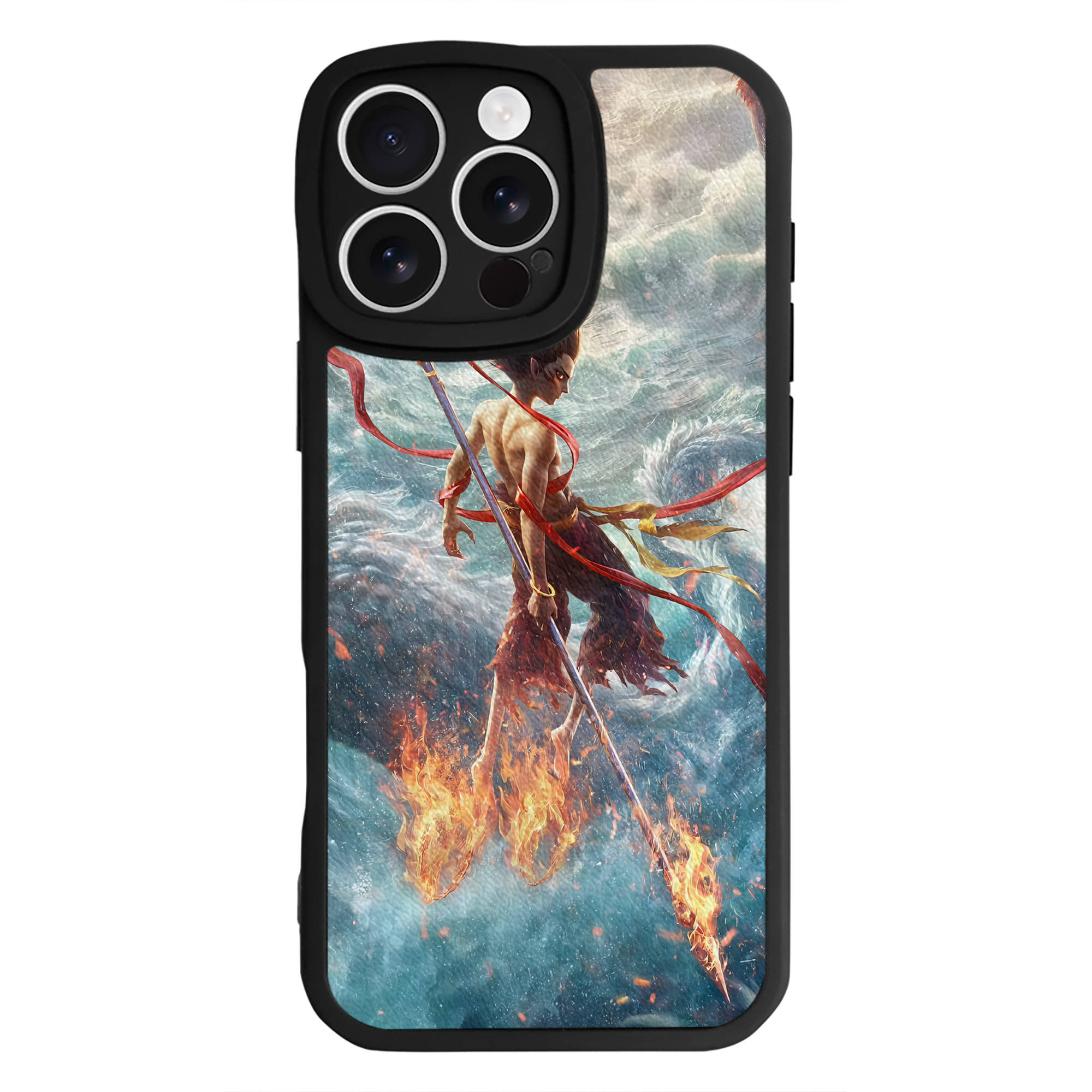 （画像用） Ne Zha 2 ナタ 魔童の大暴れ 【iPhone 16シリーズ対応】シリコンスマホケース（レザー調） 材質：シリコン